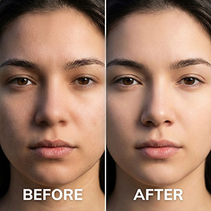 皮膚柔滑及修飾 Skin Smoothing & Retouching 瑕疵及泛紅清除 Blemish & Redness Removal 眼睛增強及大小調整 Eye Enhancement & Resizing 去除眼鏡反光及眩光 Glare & Reflection Removal from Glasses